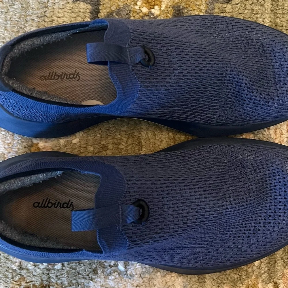 Allbirds women’s‎ size 10.5 Navy Slip-On mesh Sneakers Athleisure Comfort
